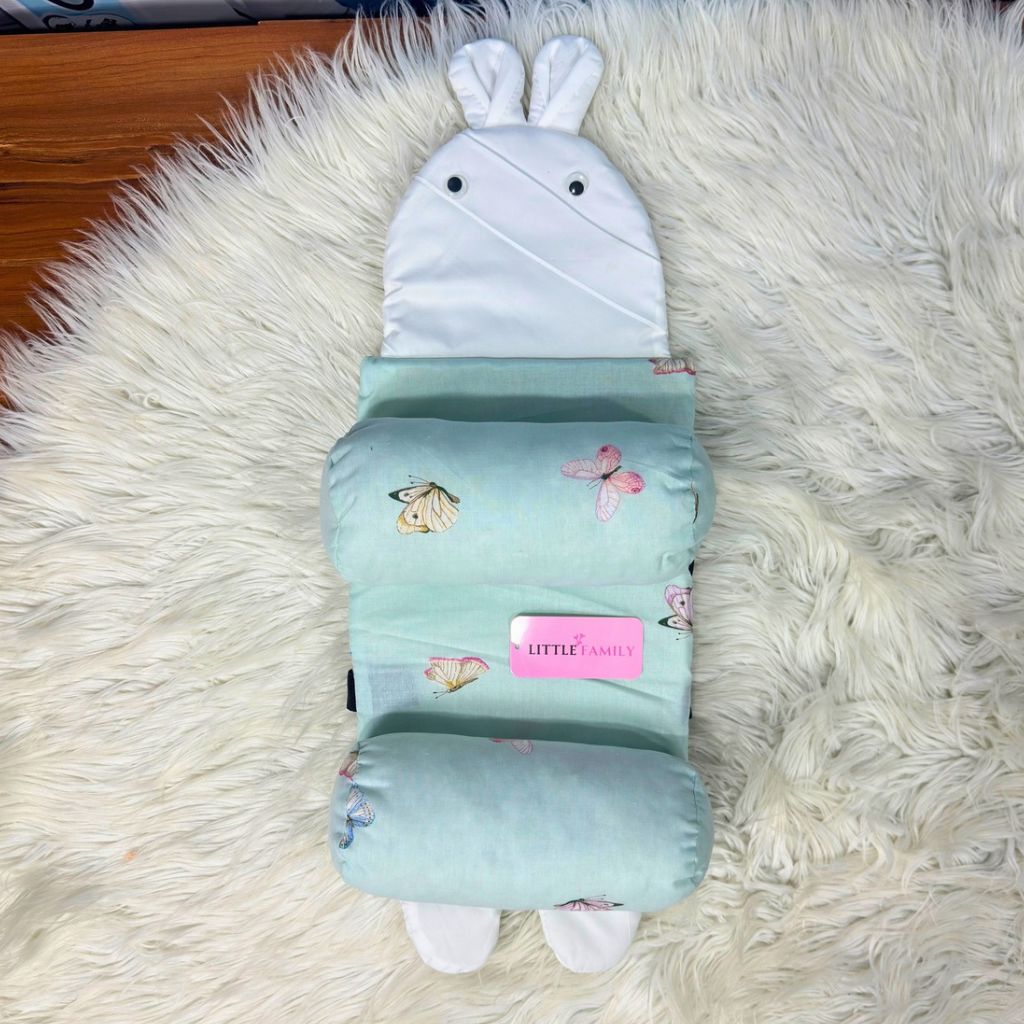 Mint Butterfly Baby Head Shaping Pillow – Ergonomic Support
