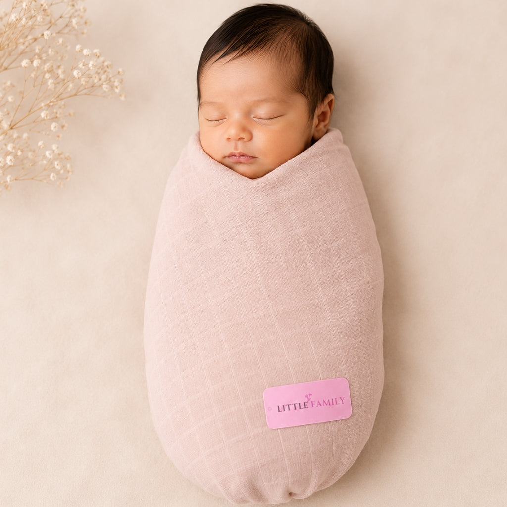 Premium Muslin Swaddle & Receiving Blanket Set