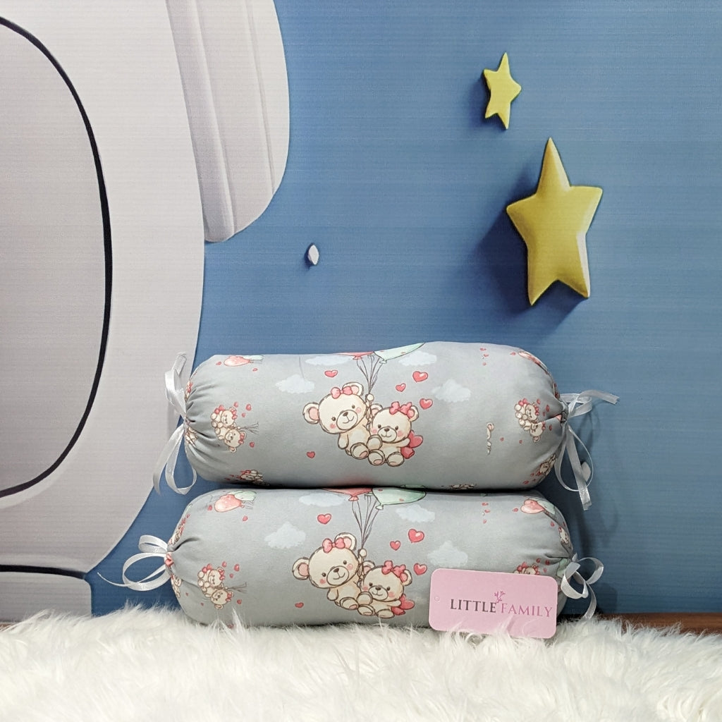 "Teddy Love" Baby 8 PC'S Bedding Set - (Grey) | Large