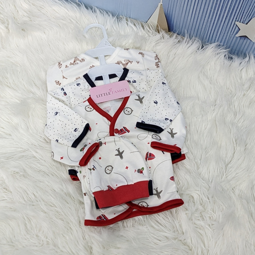 Newborn 3-Piece Cotton Outfit Set – Pack of 3