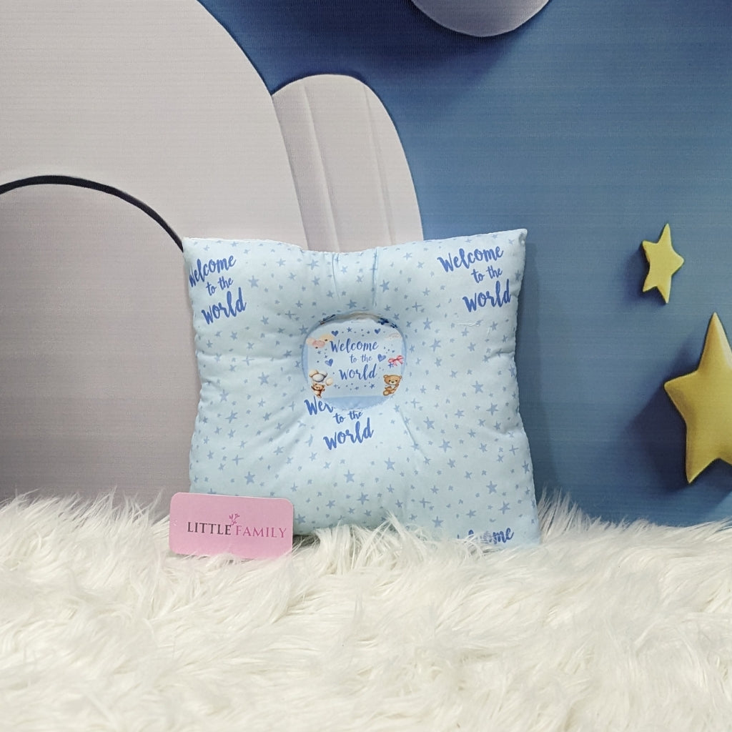 "Welcome to the World" Theme Baby Bedding Set - 9 Pieces | Sky Blue