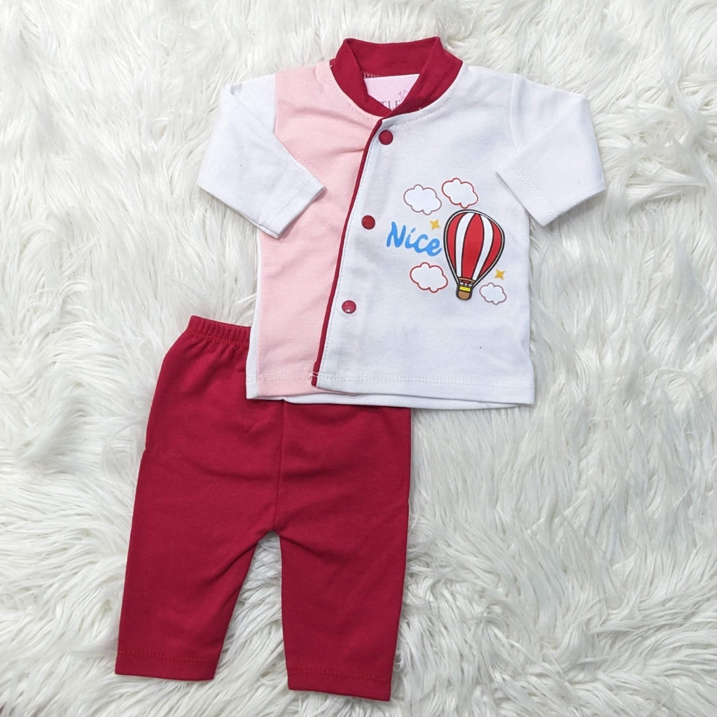 Premium Newborn Baby 10-Piece Gift Set - (Ballon) | Pink