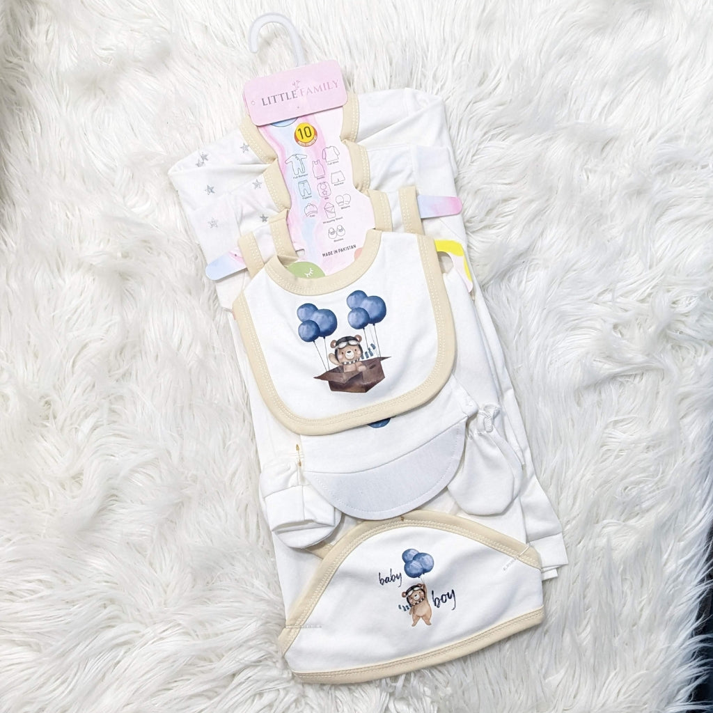 Premium Newborn Baby 10-Piece Gift Set | Baby Boy