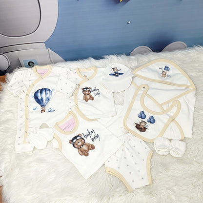 Premium Newborn Baby 10-Piece Gift Set | Baby Boy
