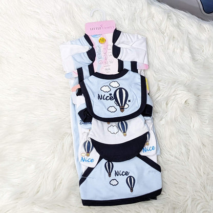 Premium Newborn Baby 10-Piece Gift Set - (Ballon) | Blue