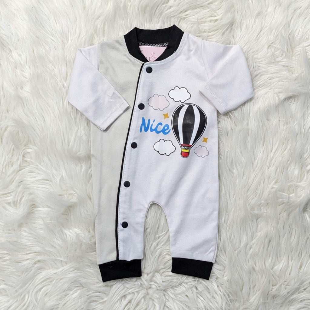 Premium Newborn Baby 10-Piece Gift Set - (Ballon) | Light Grey