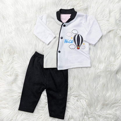 Premium Newborn Baby 10-Piece Gift Set - (Ballon) | Light Grey