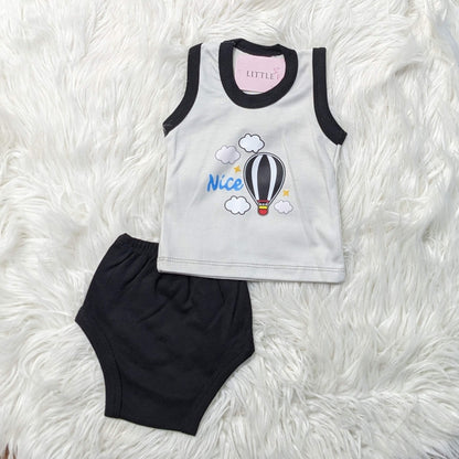 Premium Newborn Baby 10-Piece Gift Set - (Ballon) | Light Grey