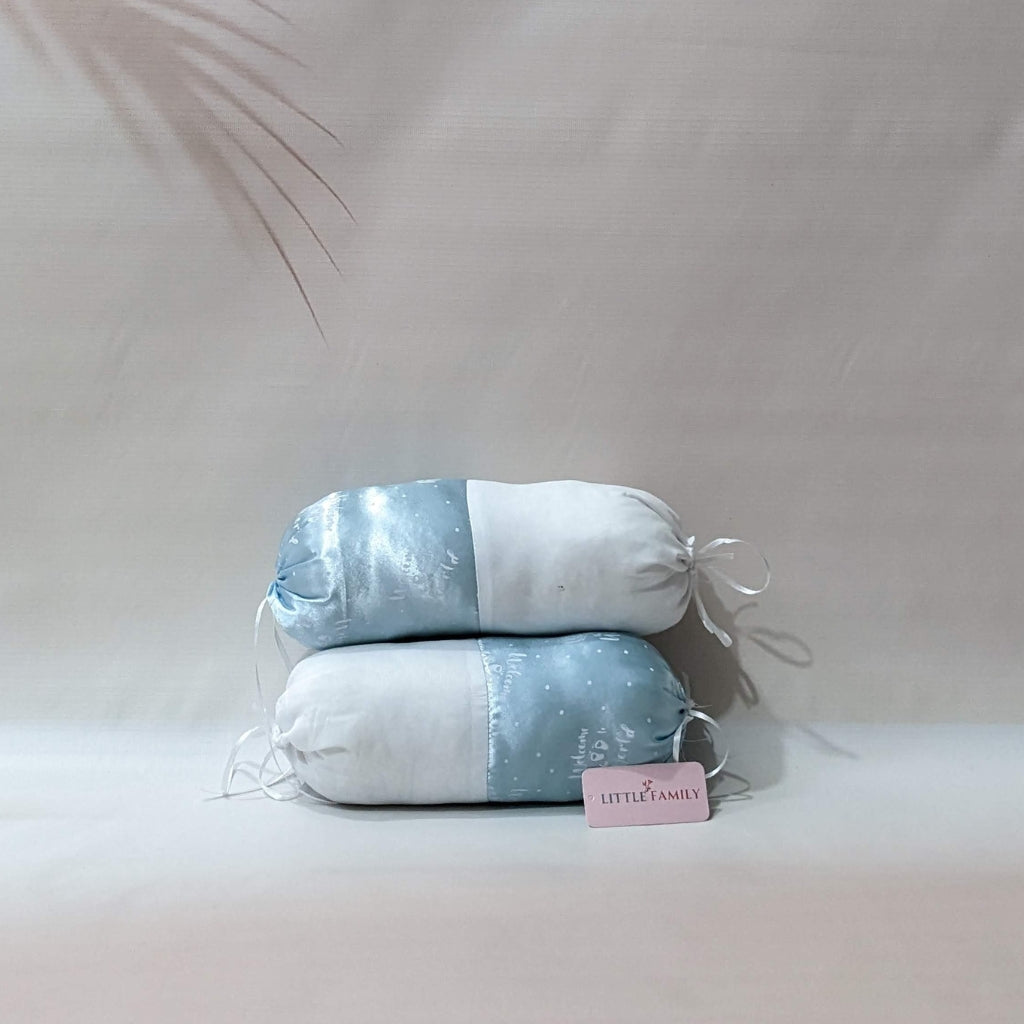 Premium Silk 11-Piece Baby Bedding Set | "Welcome to the World" - (Sky Blue)