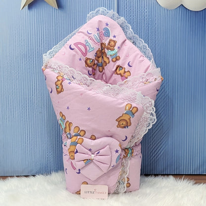 Premium 12-Piece Baby Bedding Set | PInk Bear