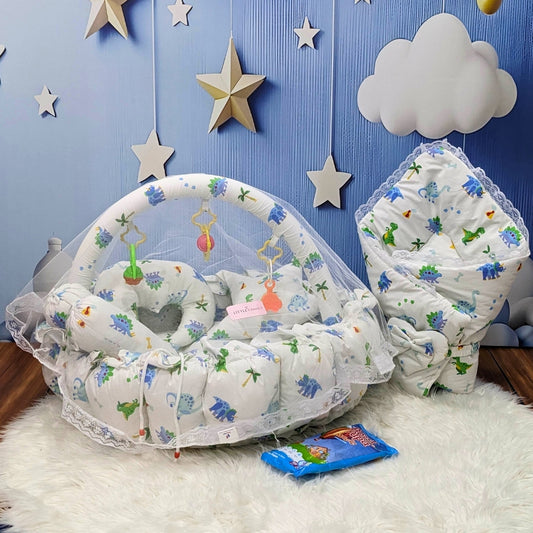 Premium 12-Piece Baby Bedding Set | White DIno