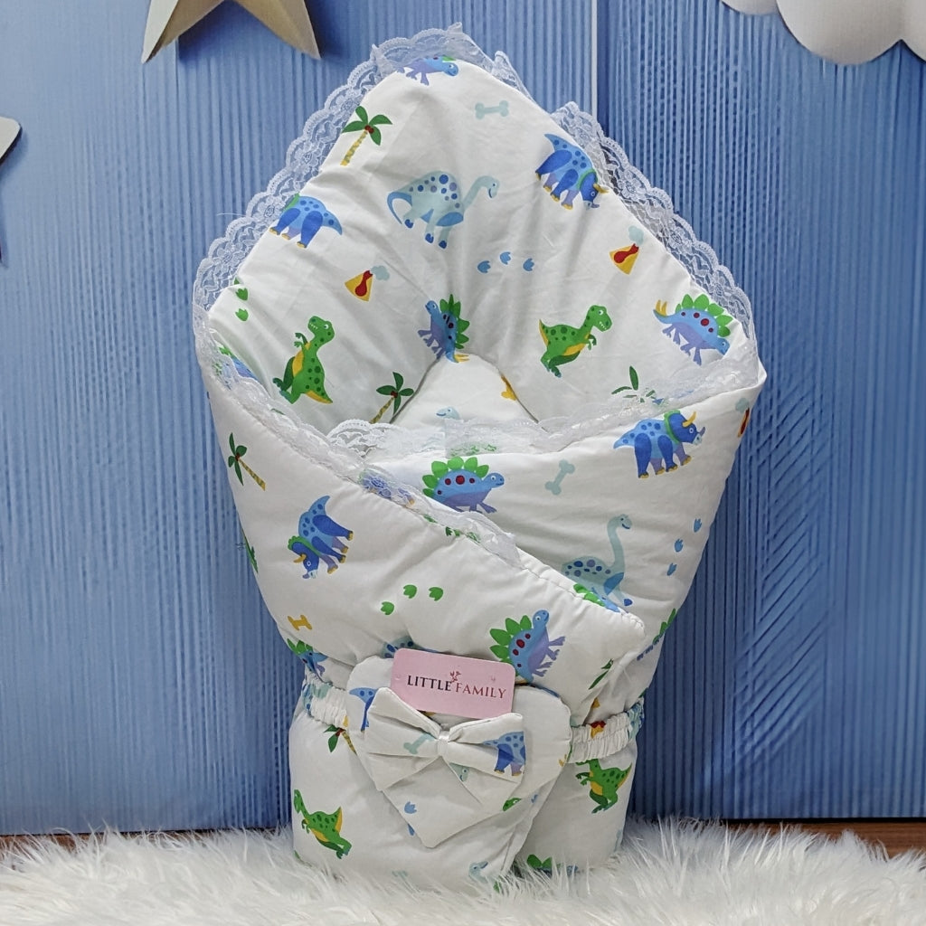 Premium 12-Piece Baby Bedding Set | White DIno