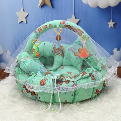 Premium 12-Piece Baby Bedding Set | Green Bear