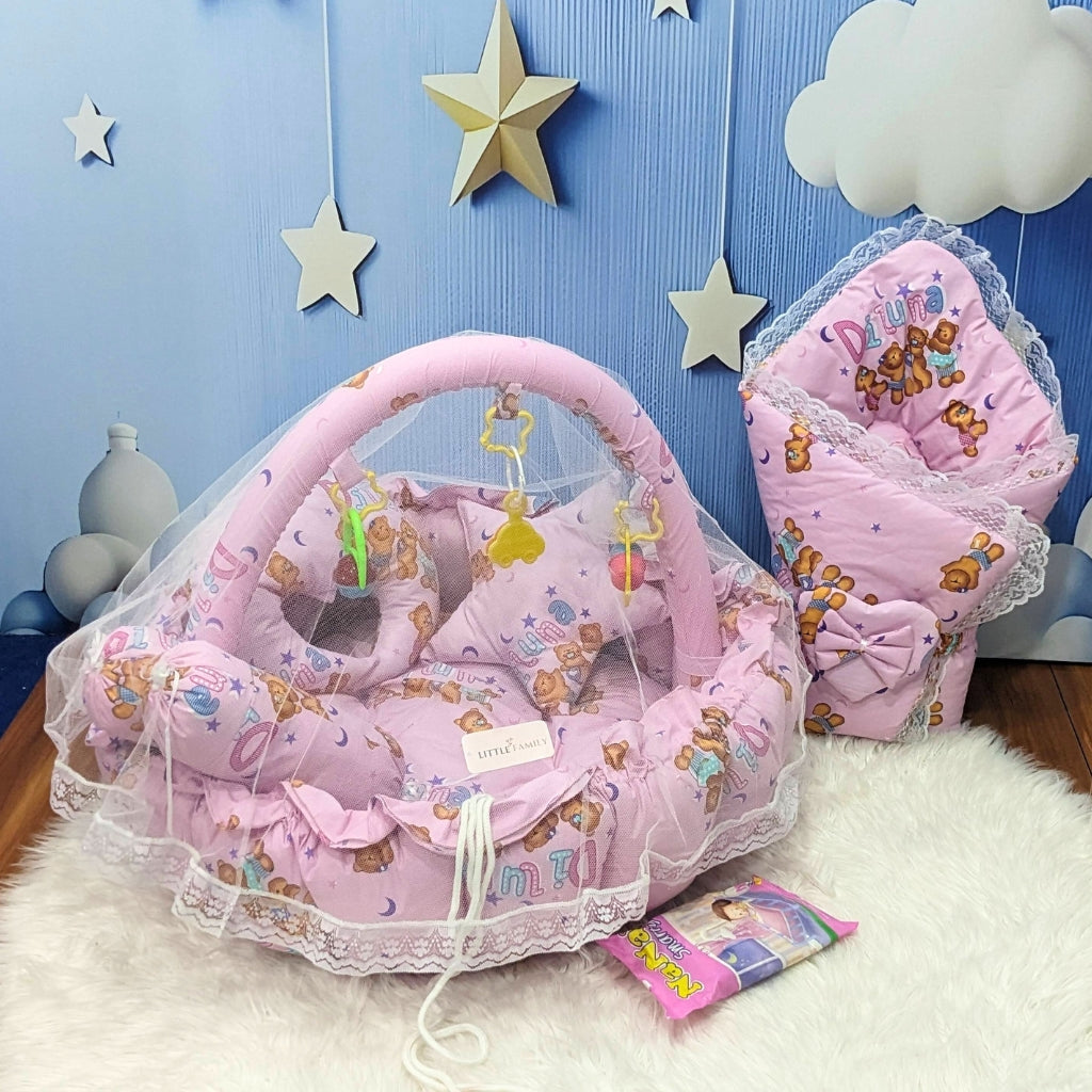 Premium 12-Piece Baby Bedding Set | PInk Bear