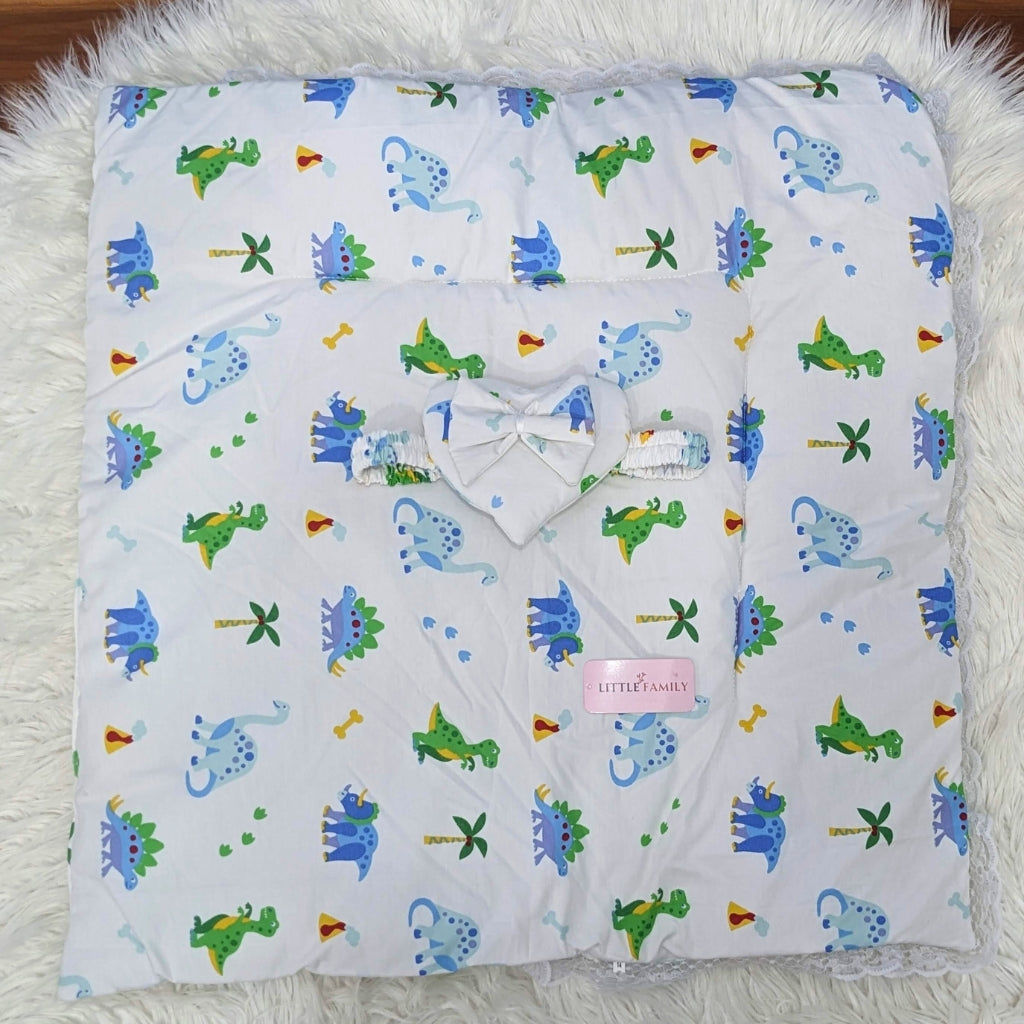 Premium 12-Piece Baby Bedding Set | White DIno