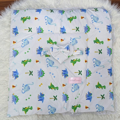 Premium 12-Piece Baby Bedding Set | White DIno