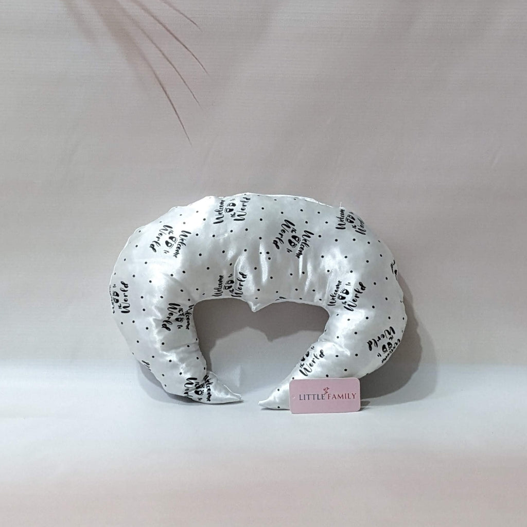 Premium Silk 11-Piece Baby Bedding Set | "Welcome to the World" - (White)