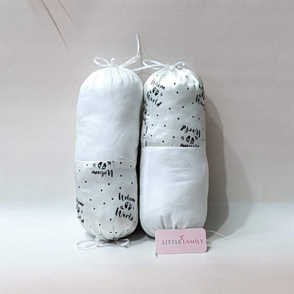 Premium Silk 11-Piece Baby Bedding Set | "Welcome to the World" - (White)