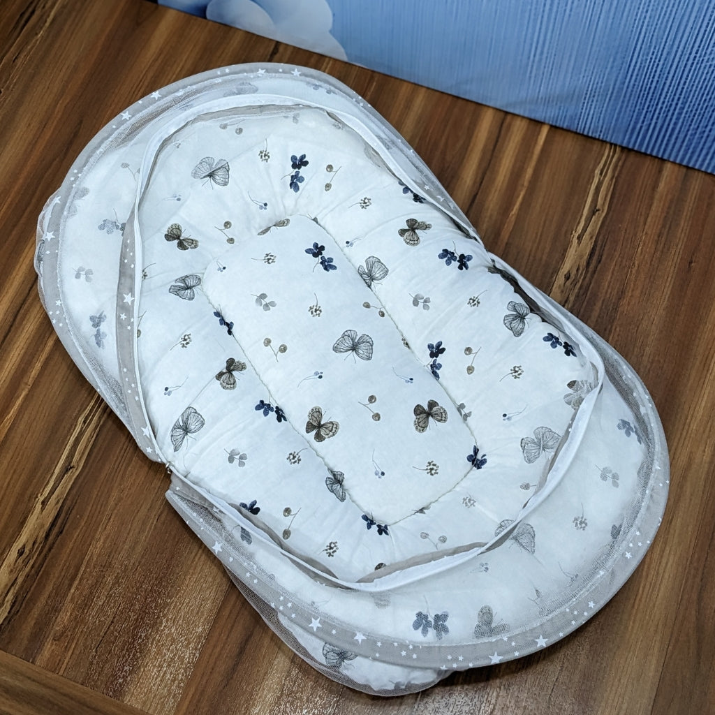 Starry Dreams Baby Bedding Set - 8 Pieces (Dusty Grey) | Large