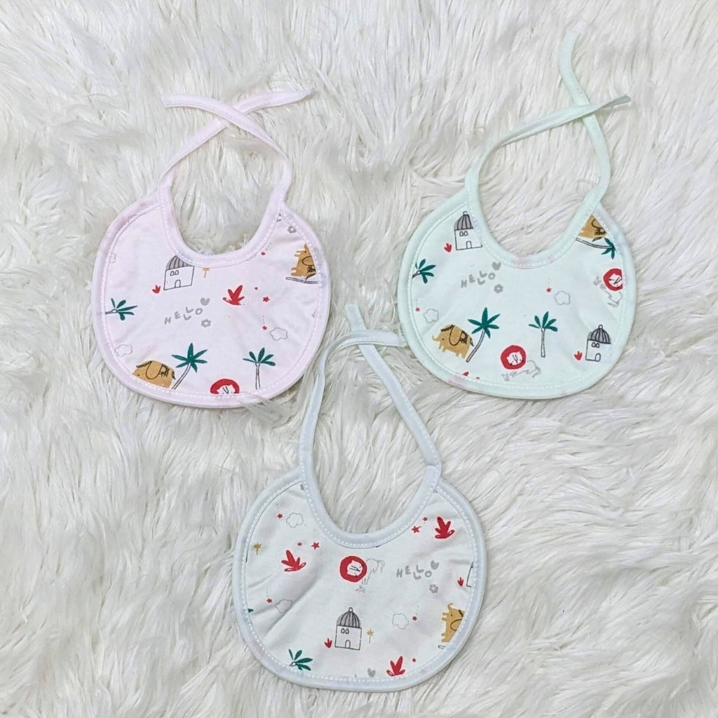 Baby Bibs Set – Pack of 3 Soft - Forest Print