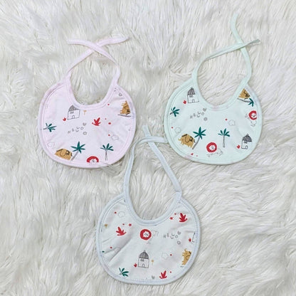 Baby Bibs Set – Pack of 3 Soft - Forest Print