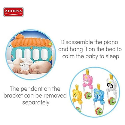 Baby Musical Play Gym with Interactive Piano & Soft Play Mat