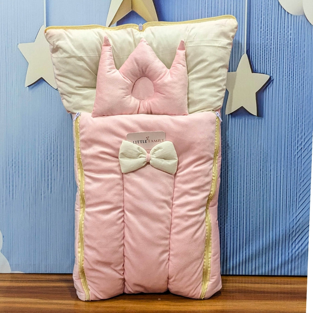 Velvet Baby Carry Nest - Pink