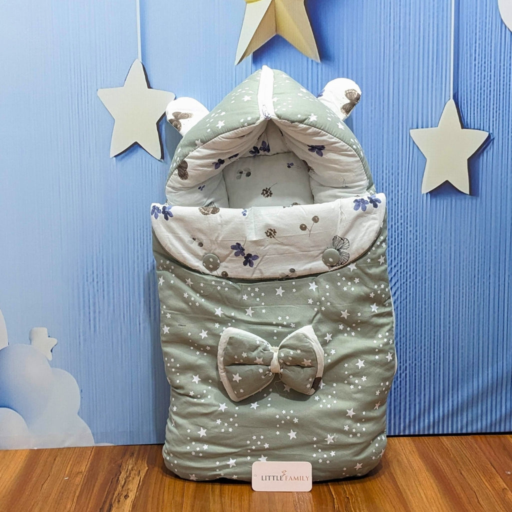 Starry Dreams Baby Bedding Set - 8 Pieces (Olive Grey) | Large
