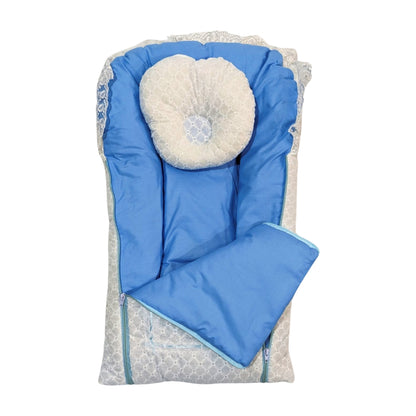 Winter Chikankari Baby Carry Nest with Zipper