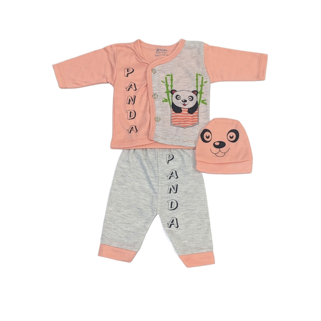 Panda Print 3 PC Suit for Newborns