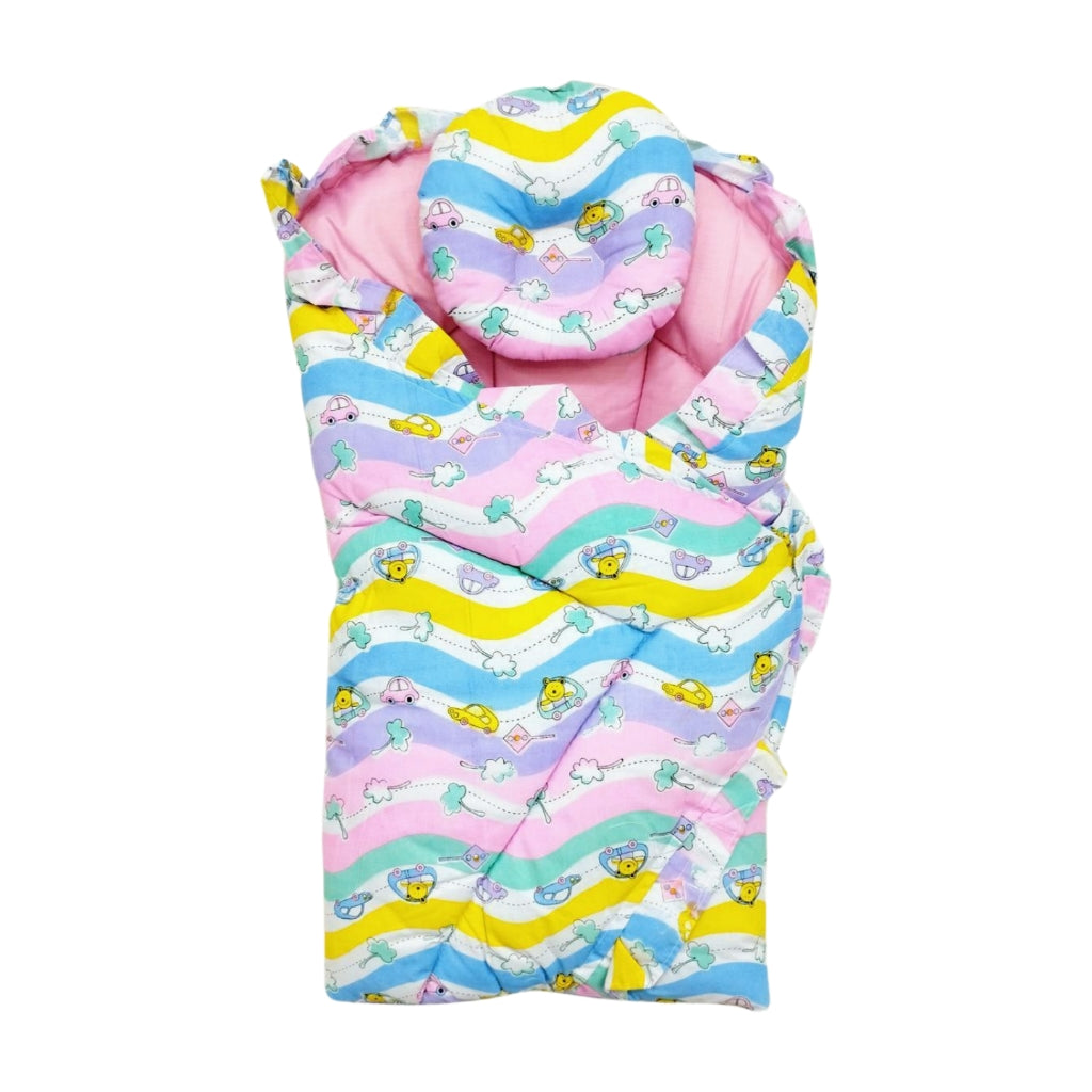 Rainbow Print Cotton Carry Nest For Your Little One