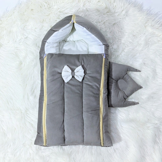 Premium Velvet Carry Nest - Grey