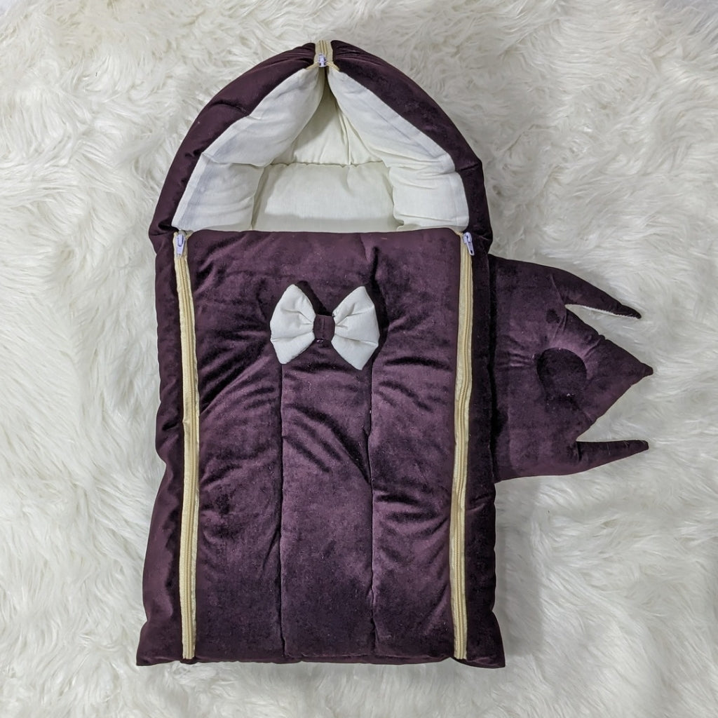 Premium Velvet Carry Nest - Dark Purple