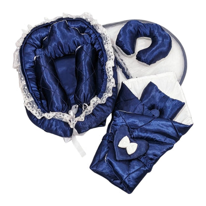 Premium Silk Baby Bedding Set - 9 Pieces