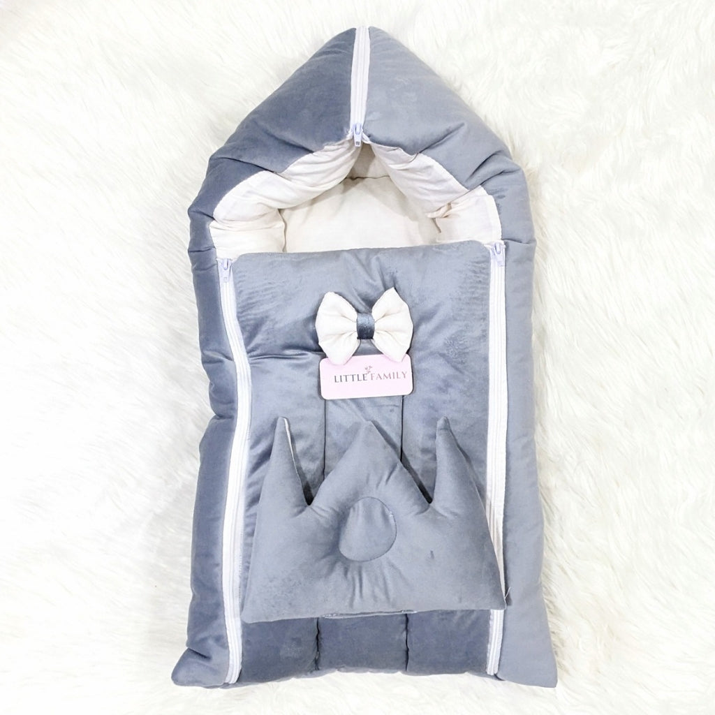 Premium Velvet Carry Nest - Grey