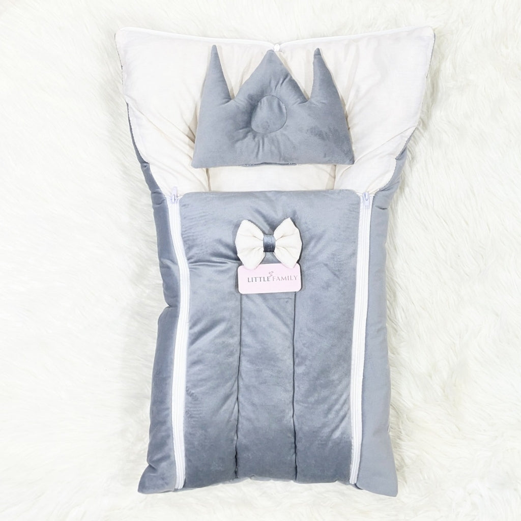 Premium Velvet Carry Nest - Grey