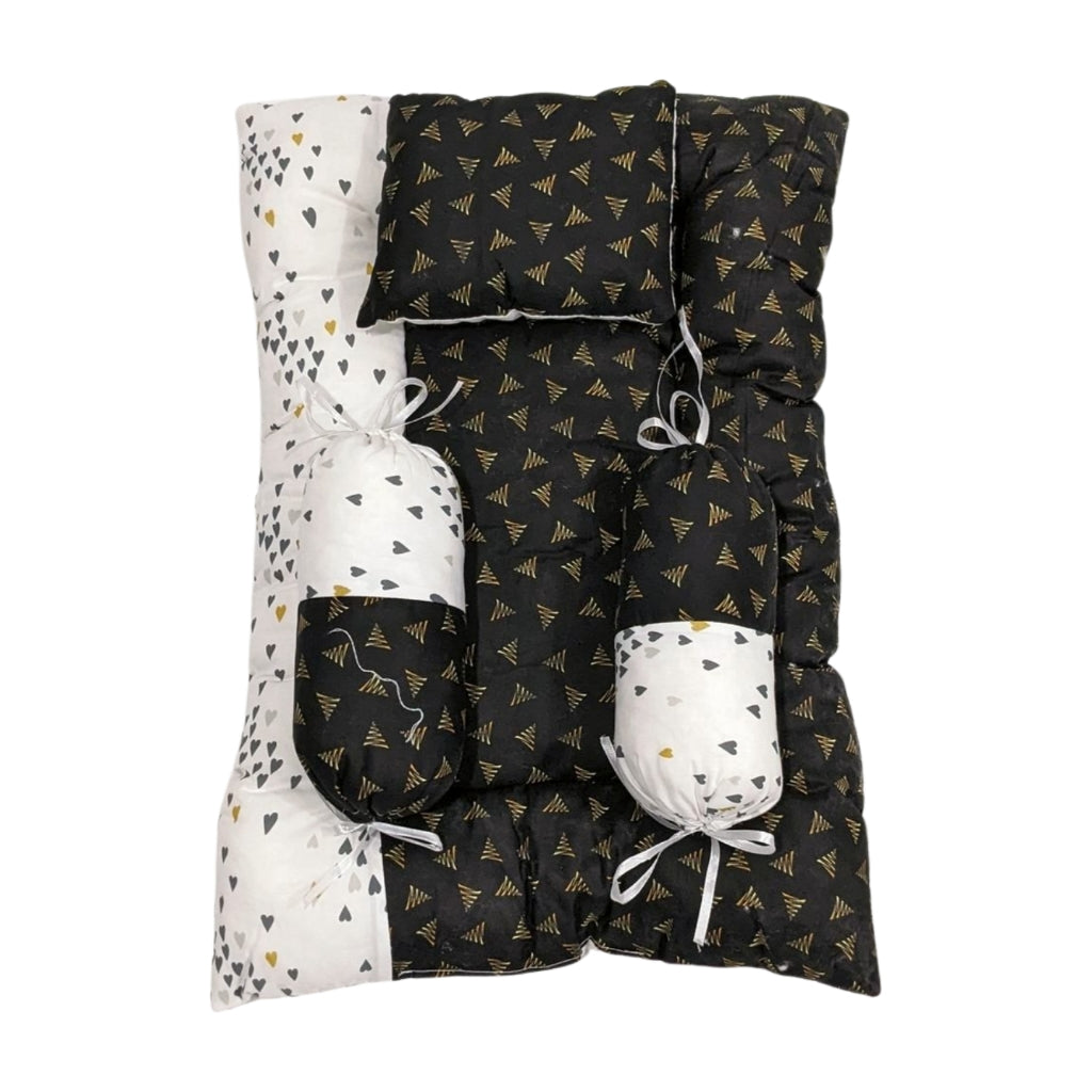 Black + White 8 PC's Bedding Set - Large