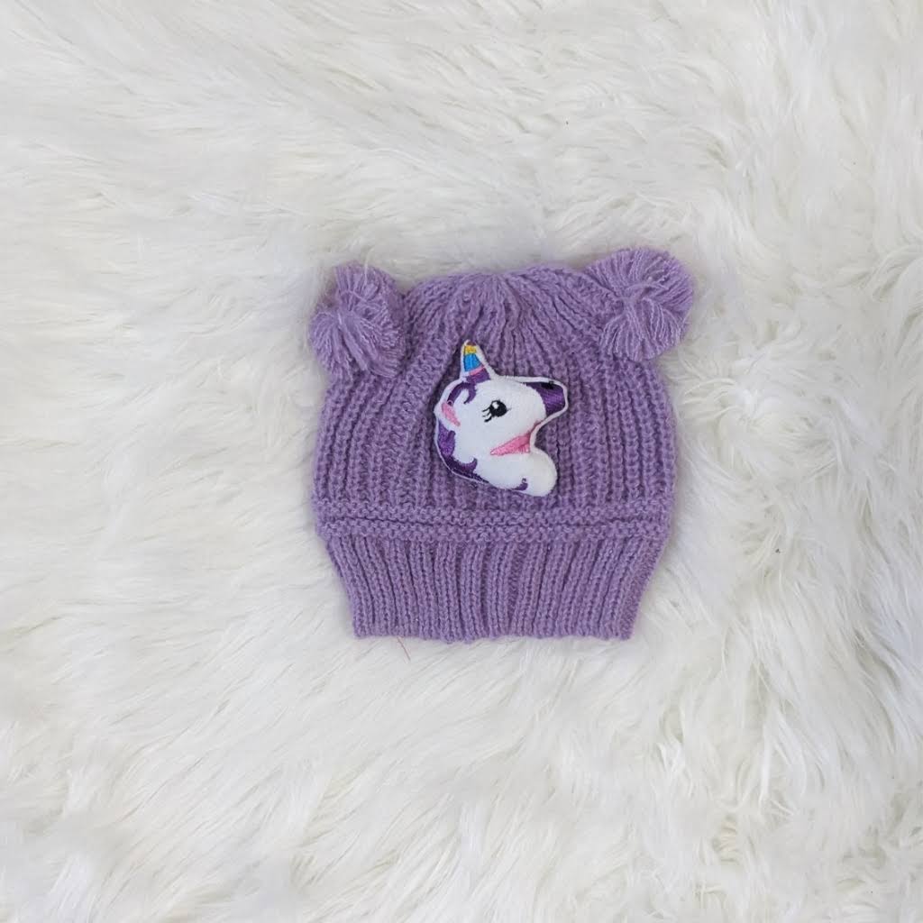 Unicorn Woolen Winter Beanie for Babies