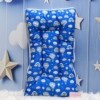 "Born in 2026" Newborn Baby Carry Nest - Soft Poly Cotton | Blue