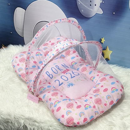 "Born In 2026" Baby 8 PC'S Bedding Set - (Pink) | Large