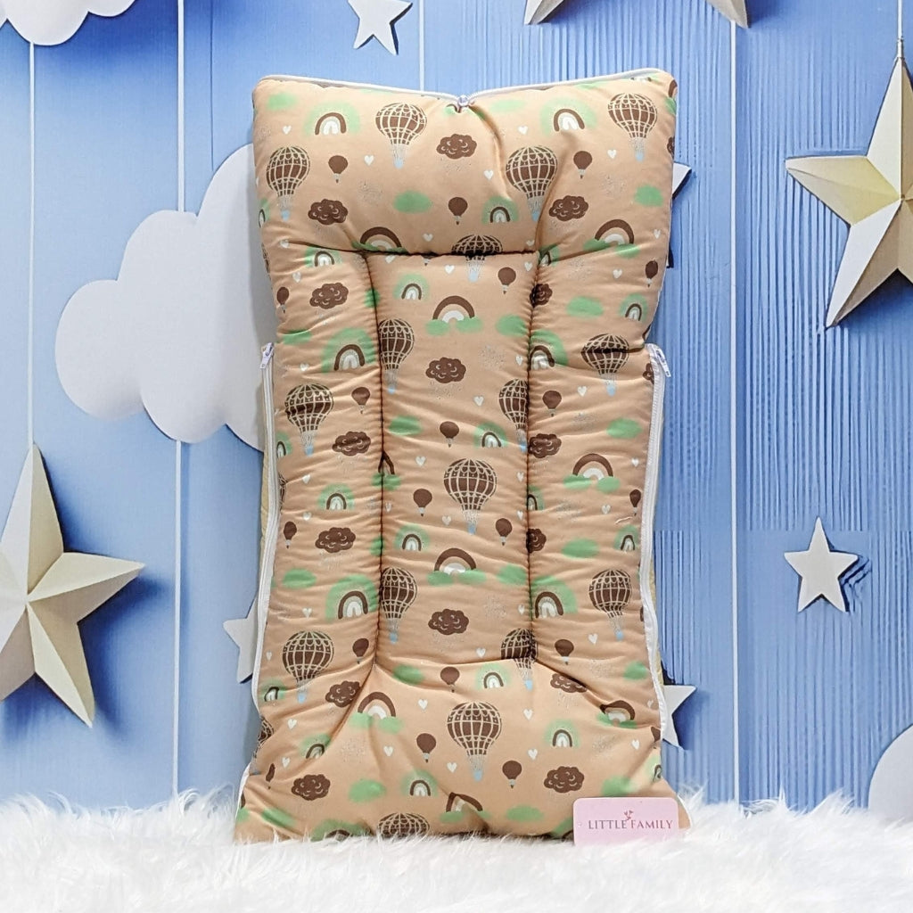 "Born in 2026" Newborn Baby Carry Nest - Soft Poly Cotton | Brown