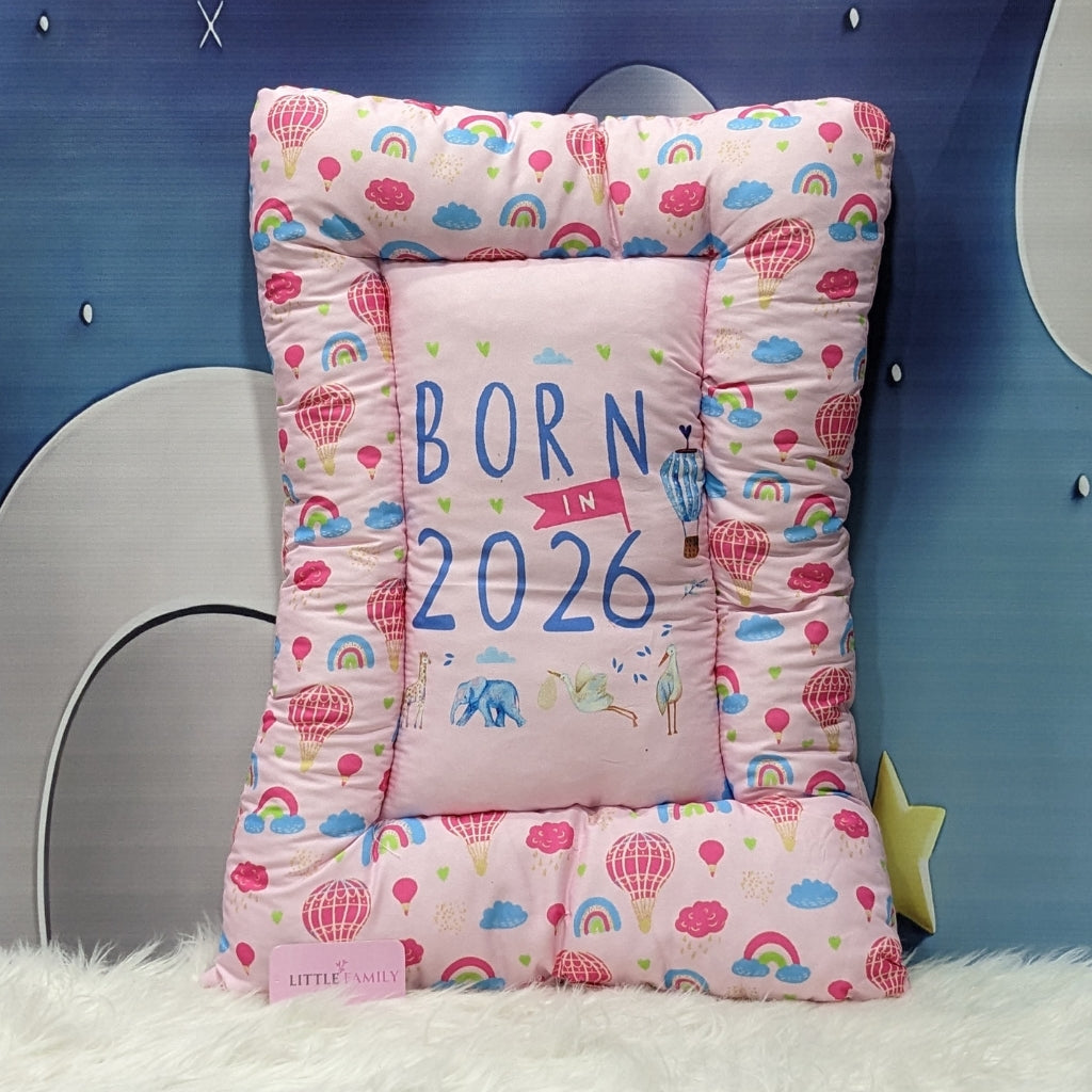 "Born In 2026" Baby 8 PC'S Bedding Set - (Pink) | Large