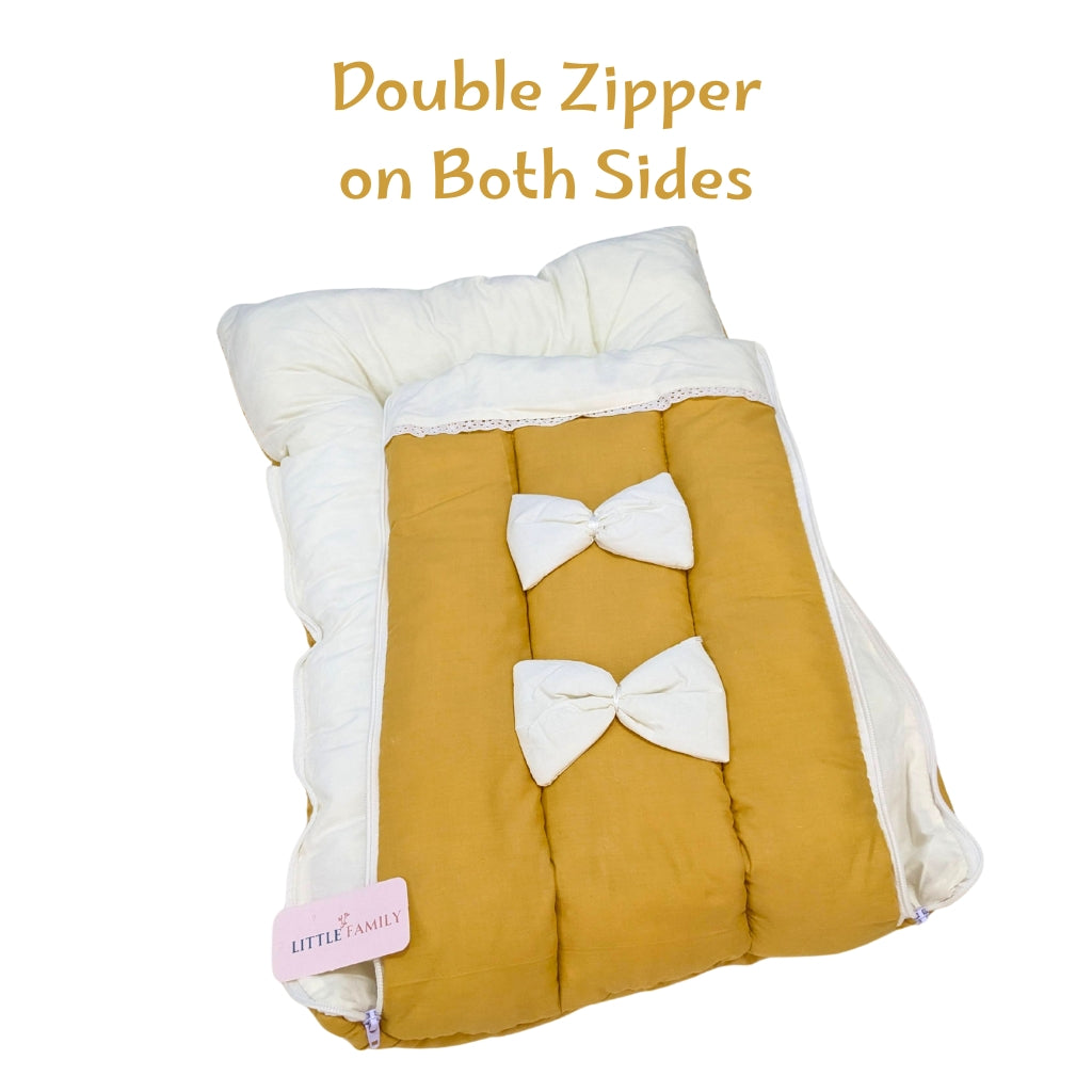 Royal Bow Baby Nest – Mustard Yellow