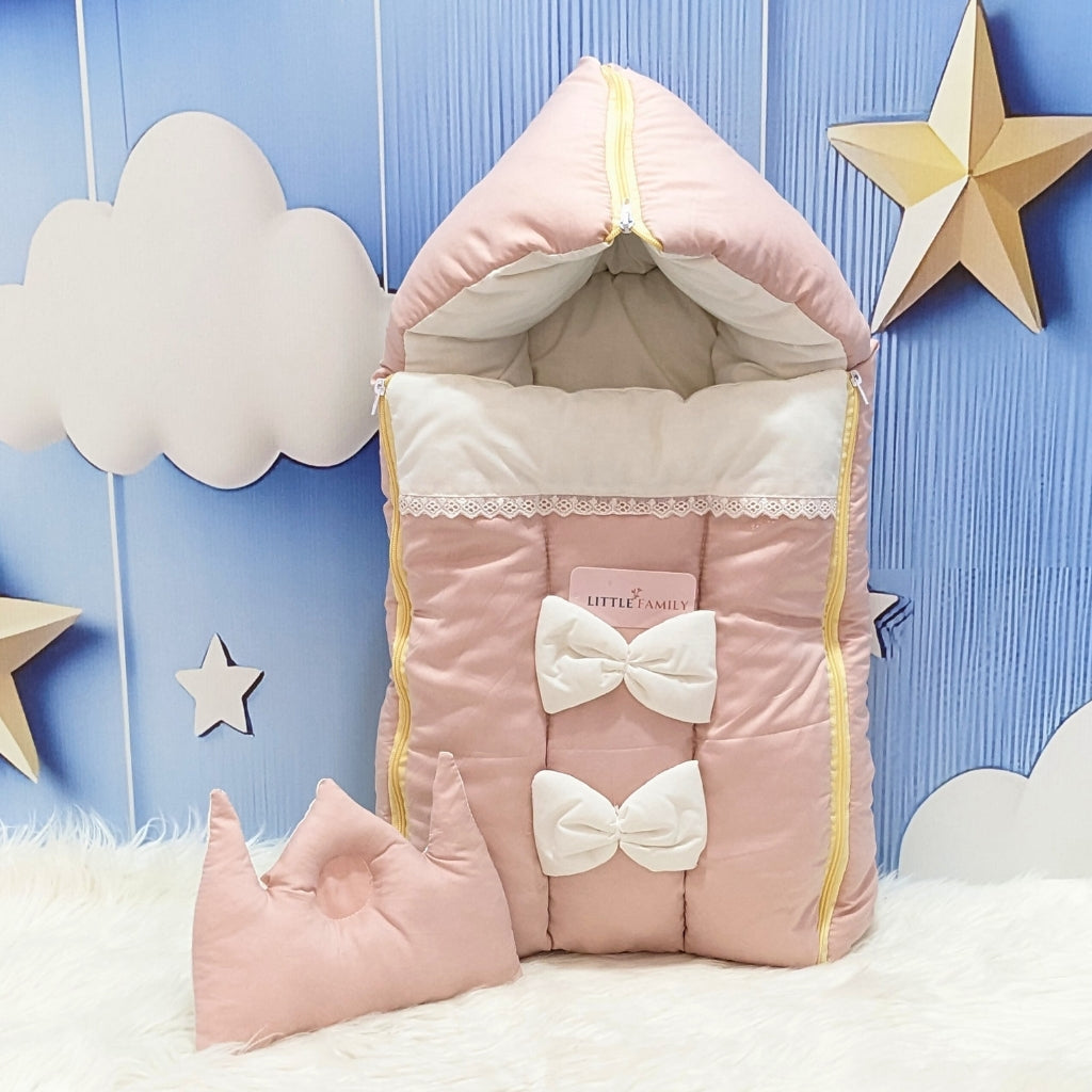 Royal Bow Baby Nest – Baby Pink