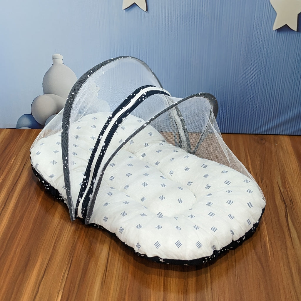 Starry Dreams Baby Bedding Set - 8 Pieces (Navy Blue) | Large