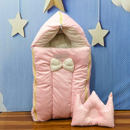 Velvet Baby Carry Nest - Pink