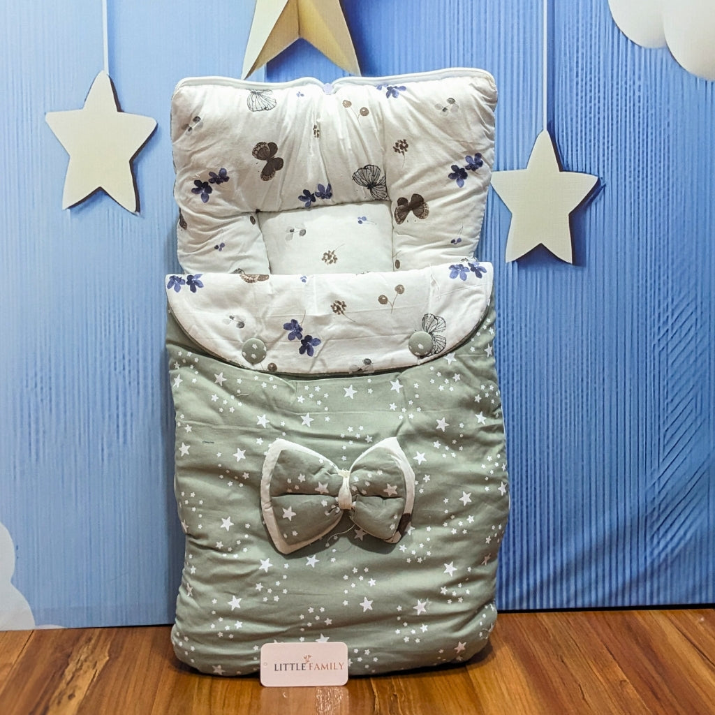 Starry Dreams Baby Bedding Set - 8 Pieces (Olive Grey) | Large