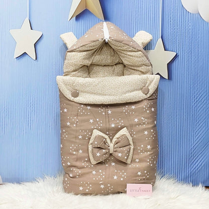 Starry Dreams Baby Bedding Set - 8 Pieces (Coffee Brown) | Large