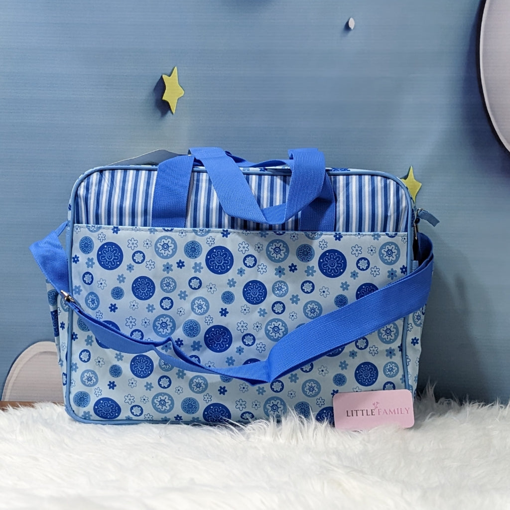 2-Piece Baby Diaper Bag Set with Changing Mat - Blue