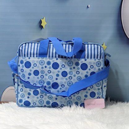 2-Piece Baby Diaper Bag Set with Changing Mat - Blue